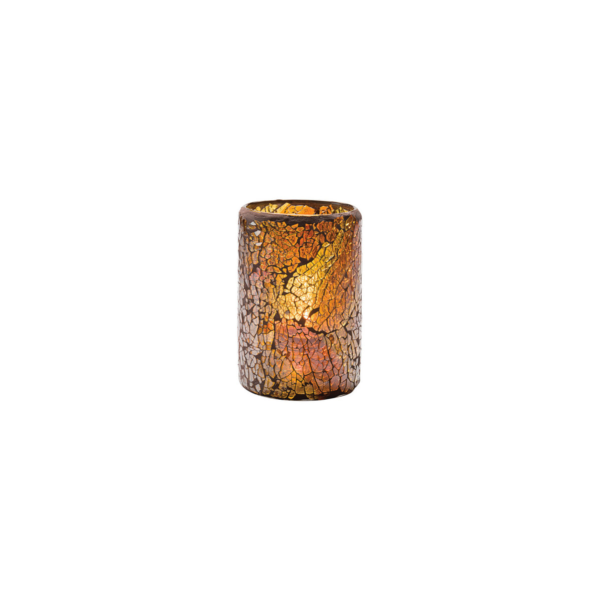 LAMPE, VERRE, CYLINDRE CRAQUELURE D'OR