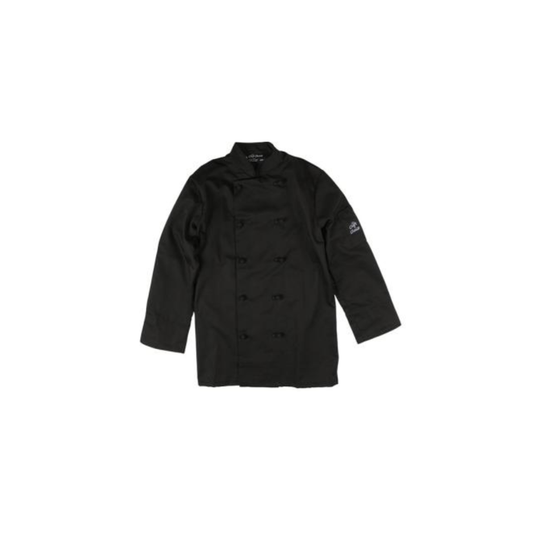 CHEF COAT BLACK - XTRA LARGE (CCB - XL)