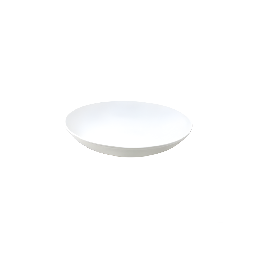 COUPE SHAPE DEEP WHITE COUSCOUS PLATE 10.2"