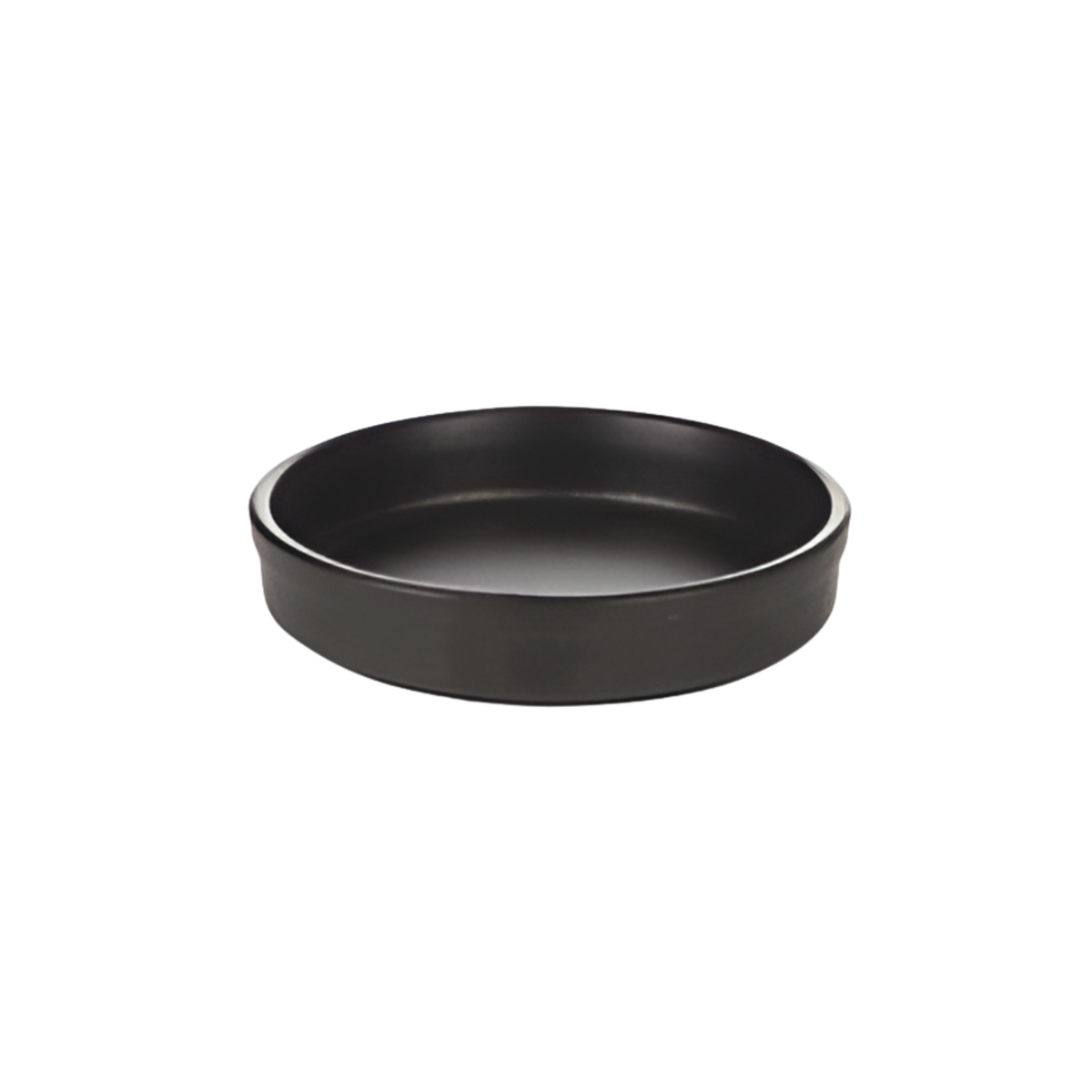 RAMEQUIN EN TERRE CUITE AVEC REBORD NOIR 6.7OZ/200ML