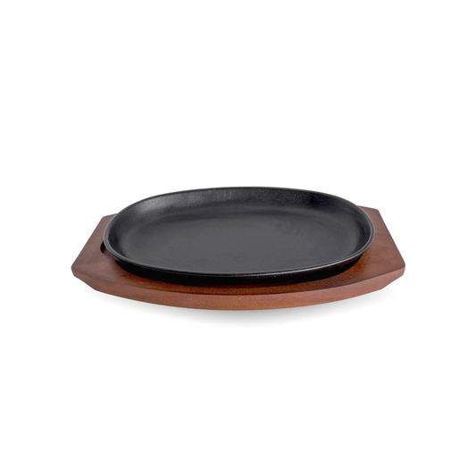 PLAT FONTE/BASE EN BOIS 9.75''X6''X1''