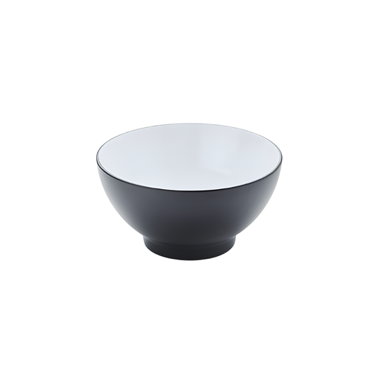 BOL, MEL, RD., NOIR/BLANC, 85 OZ. 9" DIA. X 4-1/2" H