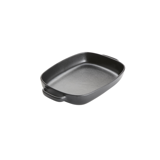CASSEROLE, PORCELAINE, FINITION MATE, 64 OZ. 11-5/8" L X 10" W X 2" H, 13-1/2" L AVEC MANIÈRES