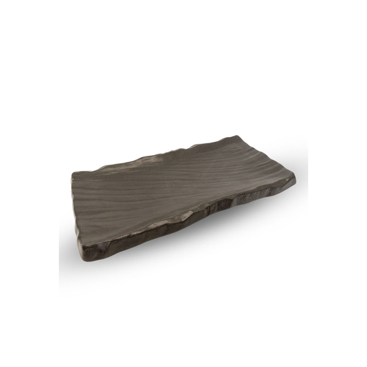 MATTE BIZEN BLACK RECTANGULAR PLATE 12.5"L X 5.75''W