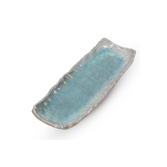 ASSIETTE RECTANGULAIRE BLEUE KUMO 12,5" L X 5" L