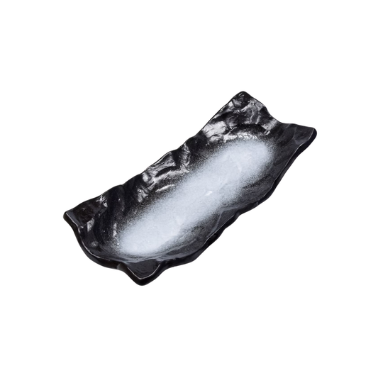 ASSIETTE RECTANGULAIRE BLEUE CAVE 11.25"L X 4.25"W