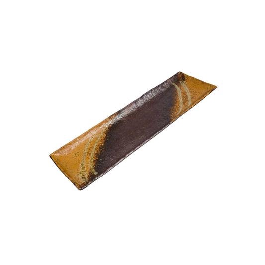 ASSIETTE OVALE 20''X6'' IRABO BROWN