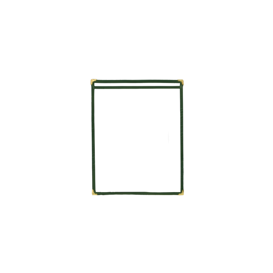 MENU COUVERT 1 PANNEAU 8.5"X11" VERT SIMILI CUIR
