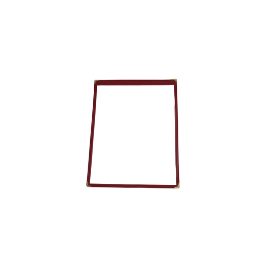 MENU COUVERT 1 PANNEAU 8.5"X11" MARON SIMILI CUIR