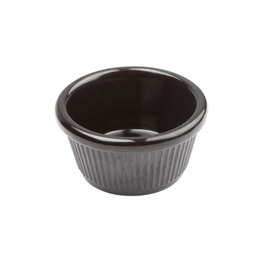 RAMEKINS CANNELÉS EN MÉLAMINE, NOIR, 4 OZ