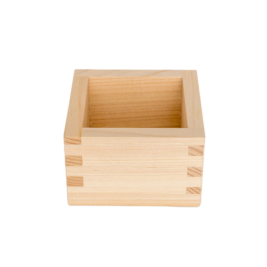 COFFRET À SAKÉ EN BOIS DE HINOKI 3,1" X 3,1" X 2"H (4,7 OZ)