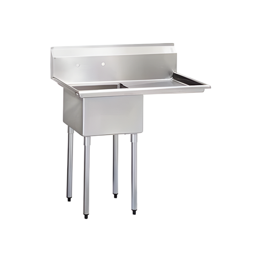 EVIER SIMPLE 24 X 24" AVEC EGOUTTOIR (DROIT)