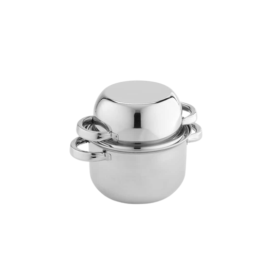 POT A MOULES 9PO ACIER INOX AVEC COUVERCLE