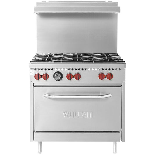 CUISINIÈRE 36", 6 RONDS AVEC FOUR STANDARD, 198000BTU, GAZ/PRO