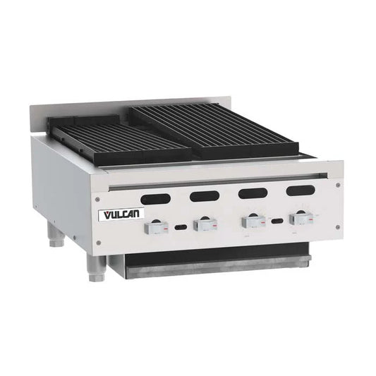 CHARBROILER 25", COUNTERTOP, RADIANTS, 4 BURNERS, 68 000BTU, NAT/GAS