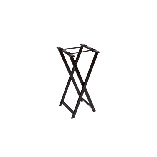 TRAY STAND, WOOD, BLACK FINISH 17" W X 31" H